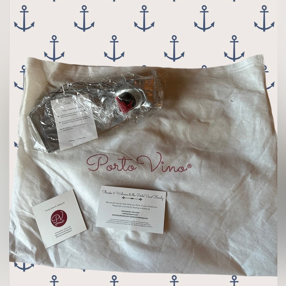 PortoVino Beach Wine Tote with Pour Spout & Dustbag NWT - Picture 3 of 16